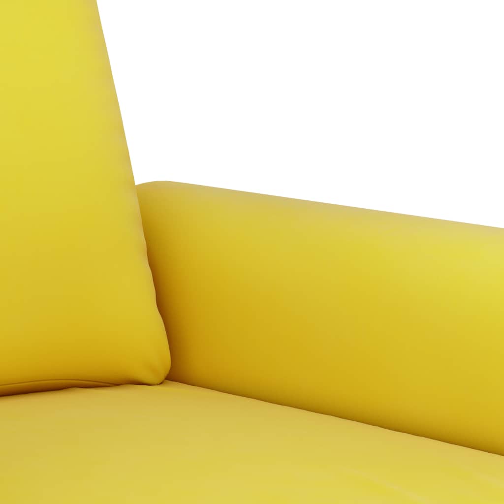 Ensemble de canapés 3 pcs avec coussins jaune velours - XIOS