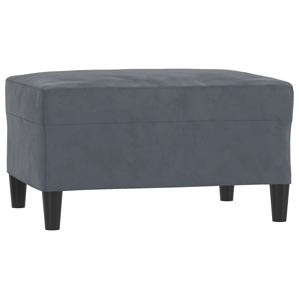 Ensemble de canapés 4 pcs avec coussins gris foncé velours - XIOS