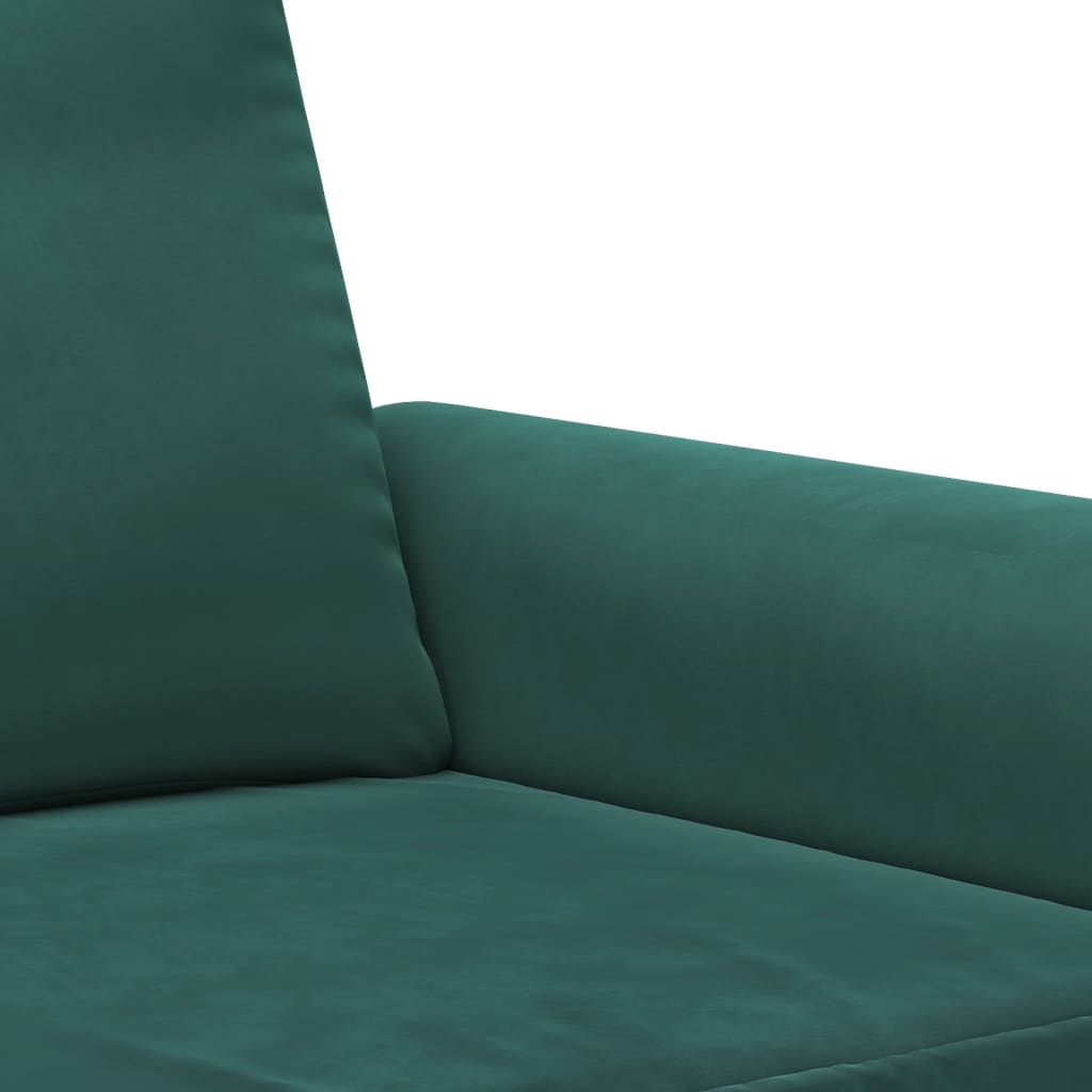 Ensemble de canapés 4 pcs avec coussins vert foncé velours - XIOS