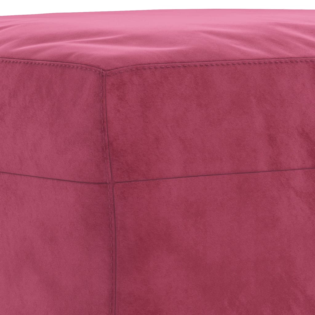 Ensemble de canapés 4 pcs avec coussins rouge bordeaux velours - XIOS