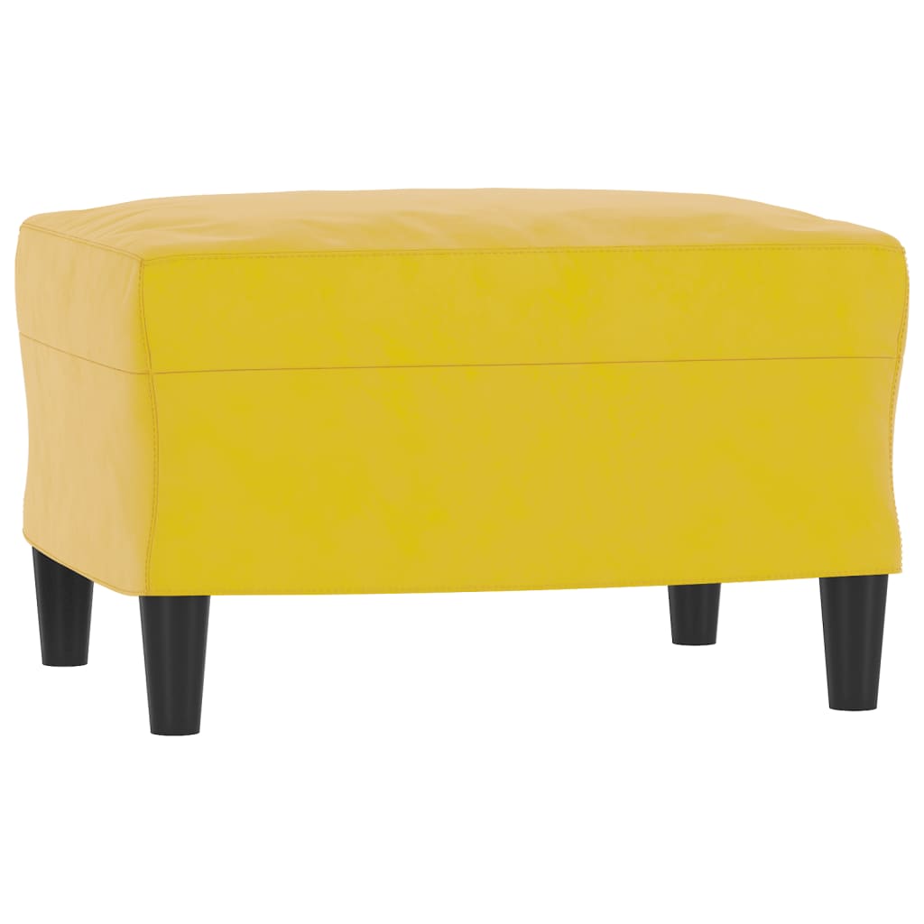 Ensemble de canapés 3 pcs avec coussins jaune velours - XIOS