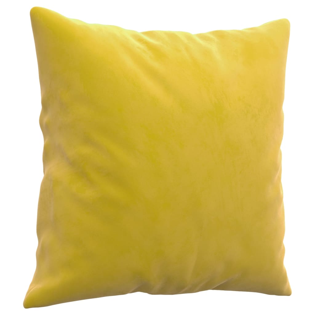 Ensemble de canapés 3 pcs avec coussins jaune velours - XIOS
