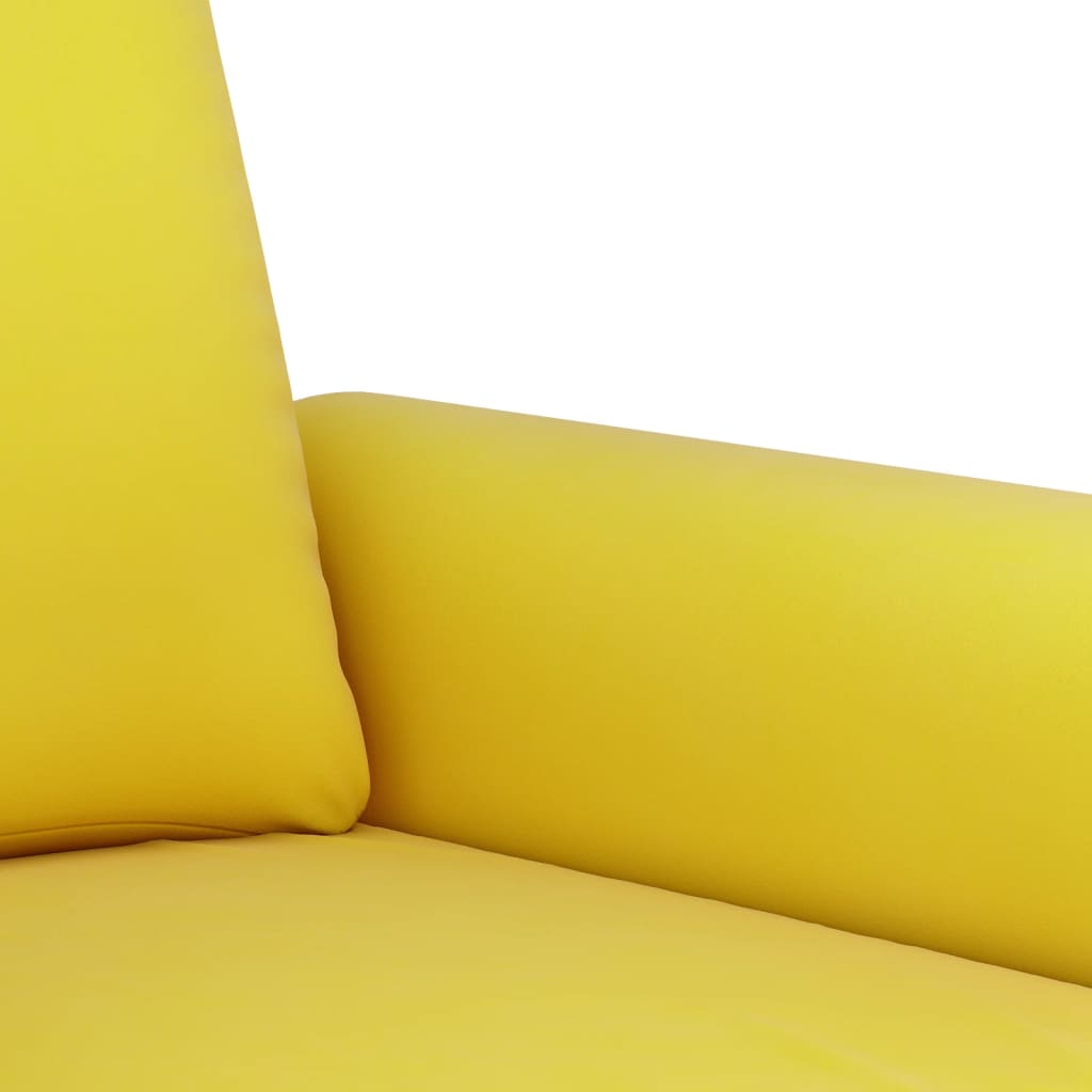 Ensemble de canapés 3 pcs avec coussins jaune velours - XIOS