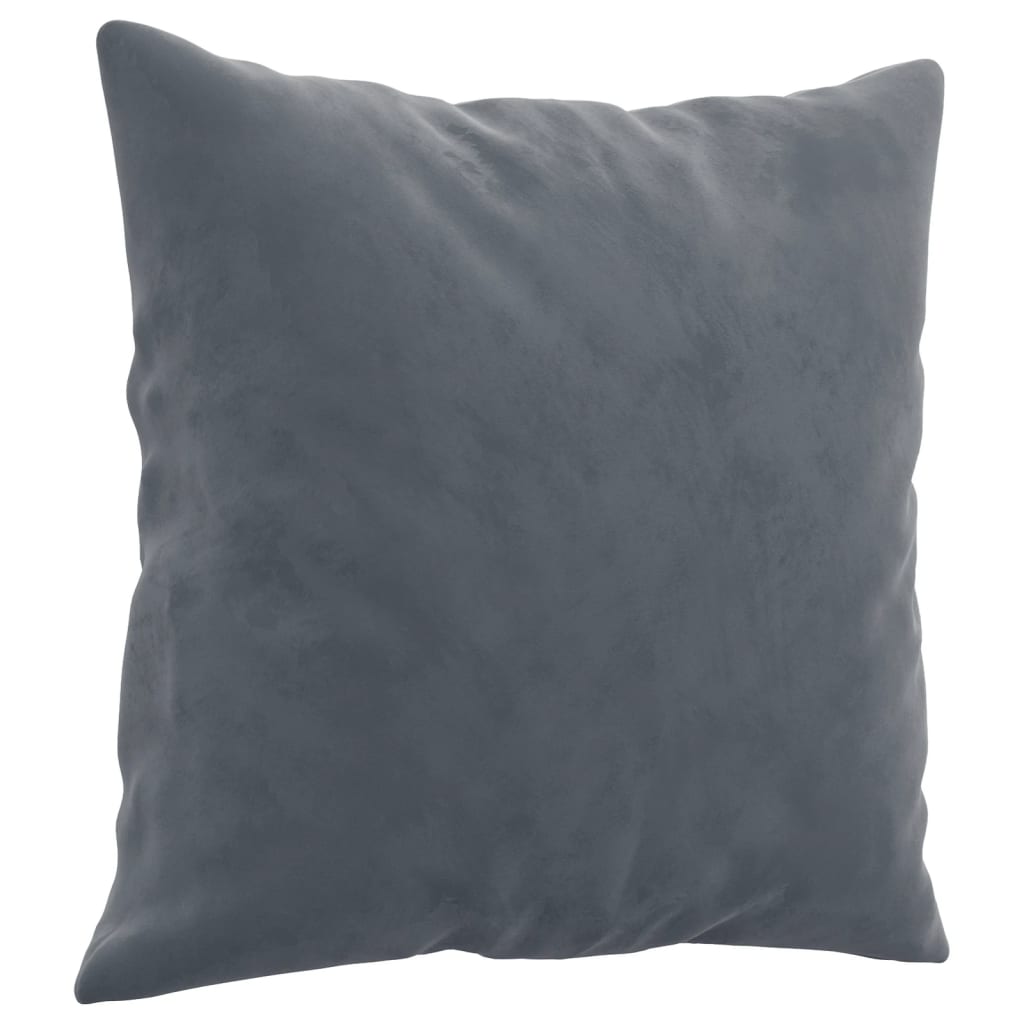 Ensemble de canapés 2 pcs avec coussins gris foncé velours - XIOS