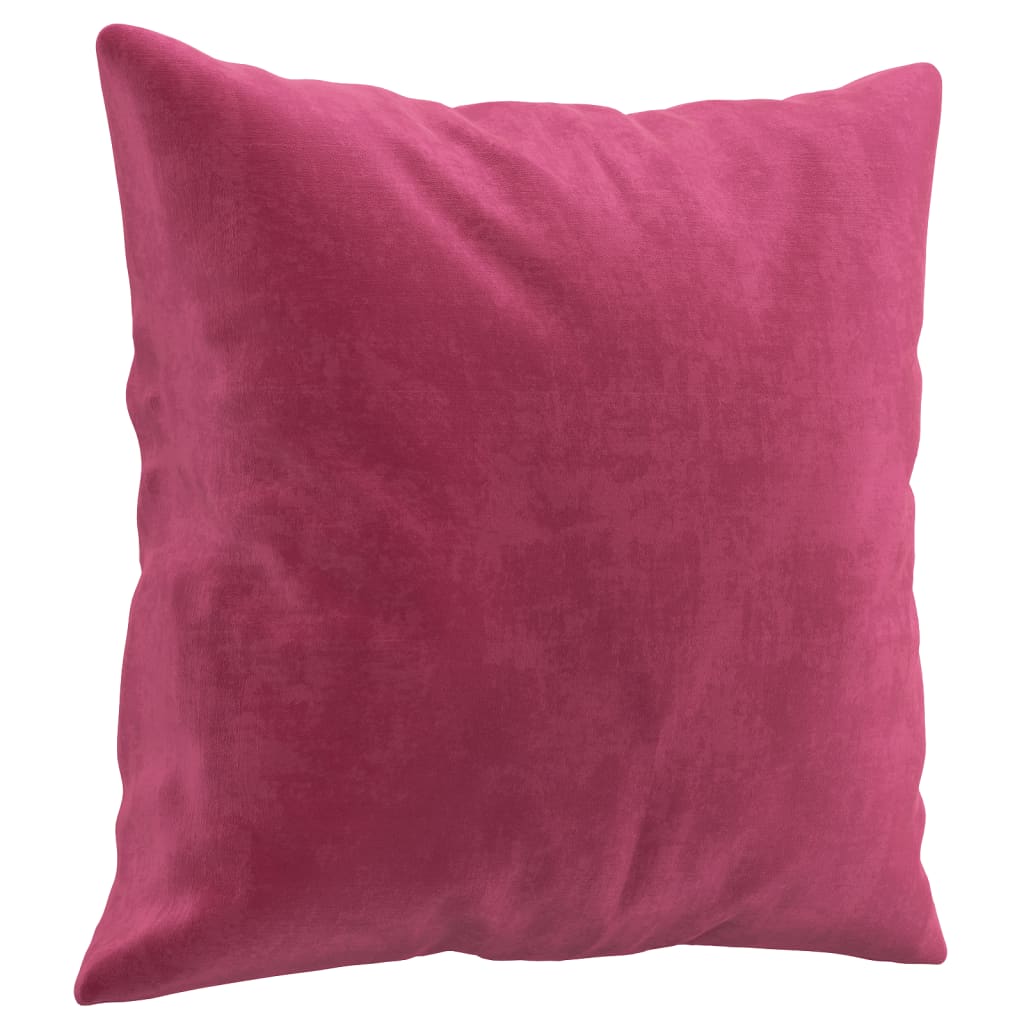 Ensemble de canapés 2 pcs avec coussins rouge bordeaux velours - XIOS