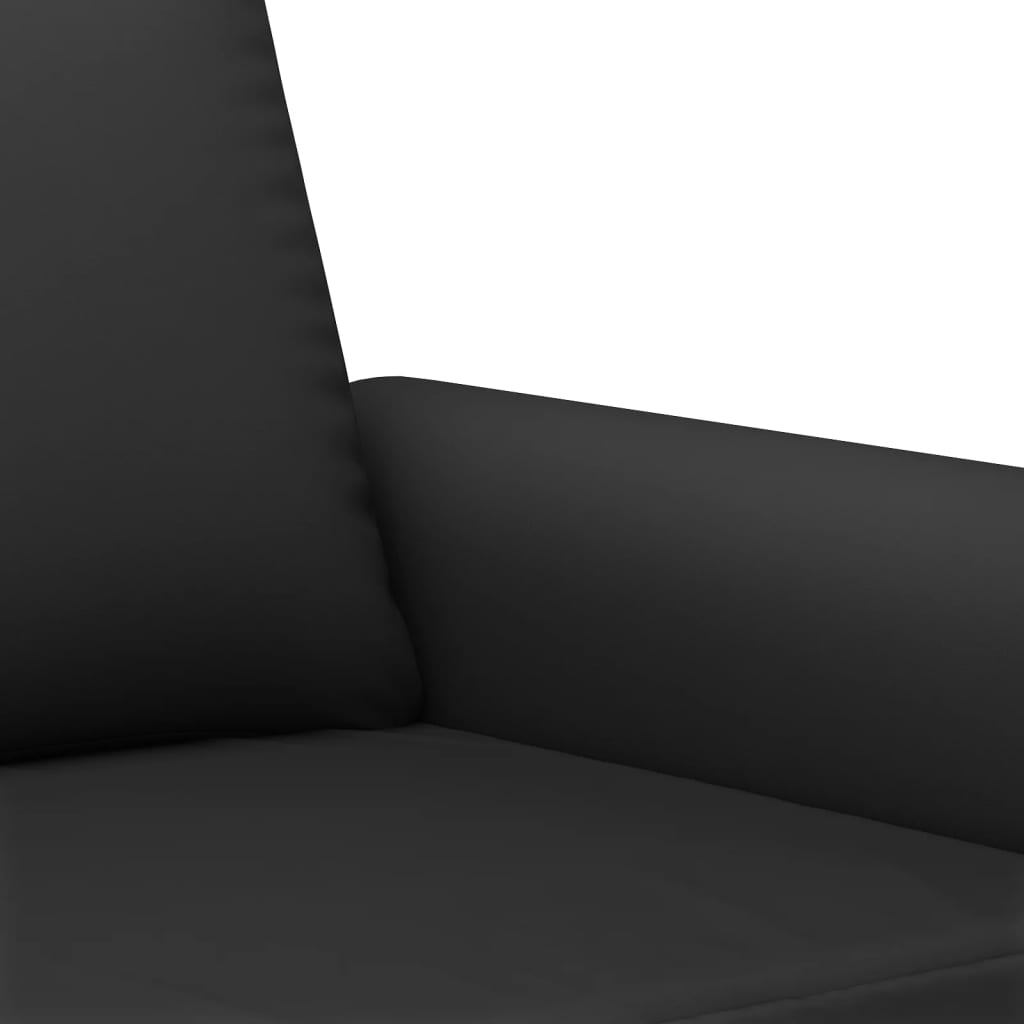 Ensemble de canapés 3 pcs avec coussins noir velours - XIOS