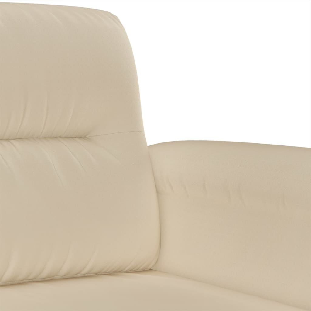 Ensemble de canapés 4 pcs avec coussins crème tissu microfibre - XIOS