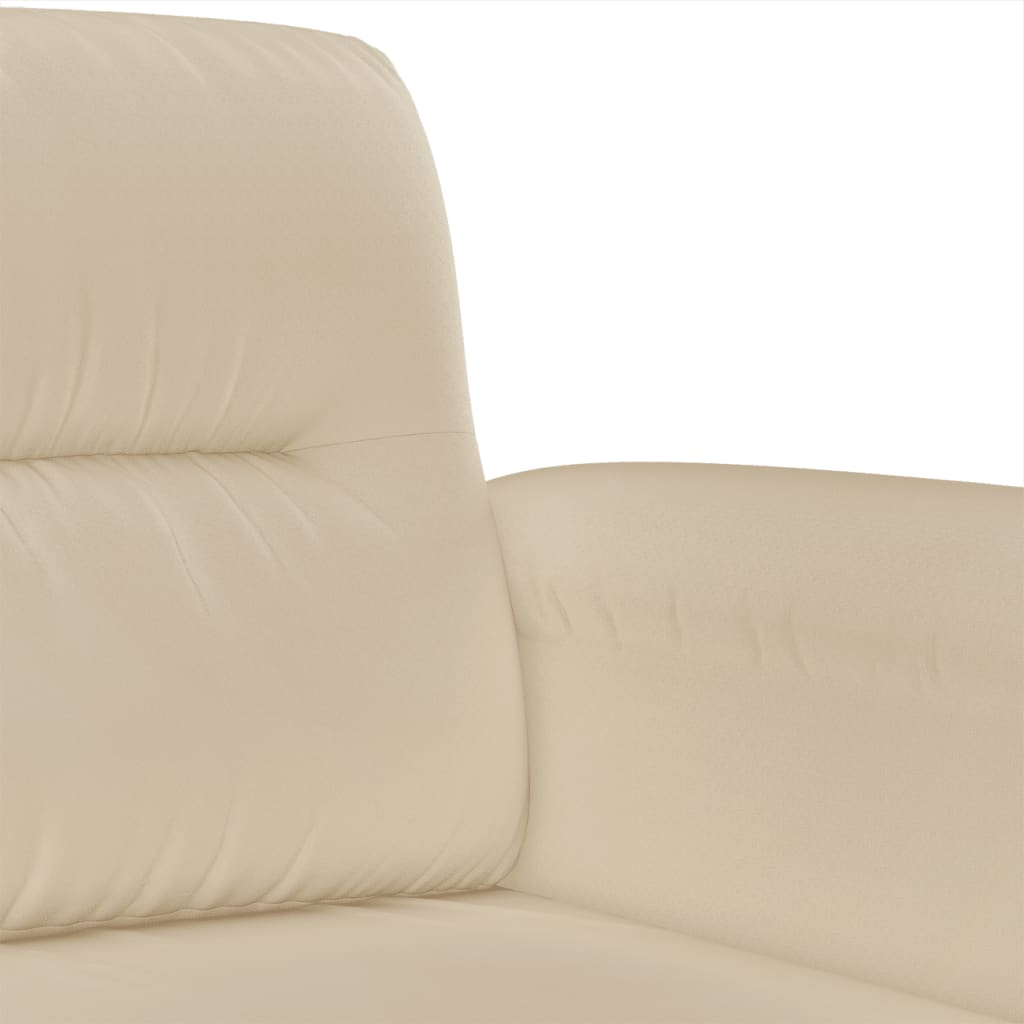 Ensemble de canapés 4 pcs avec coussins Crème Tissu microfibre - XIOS