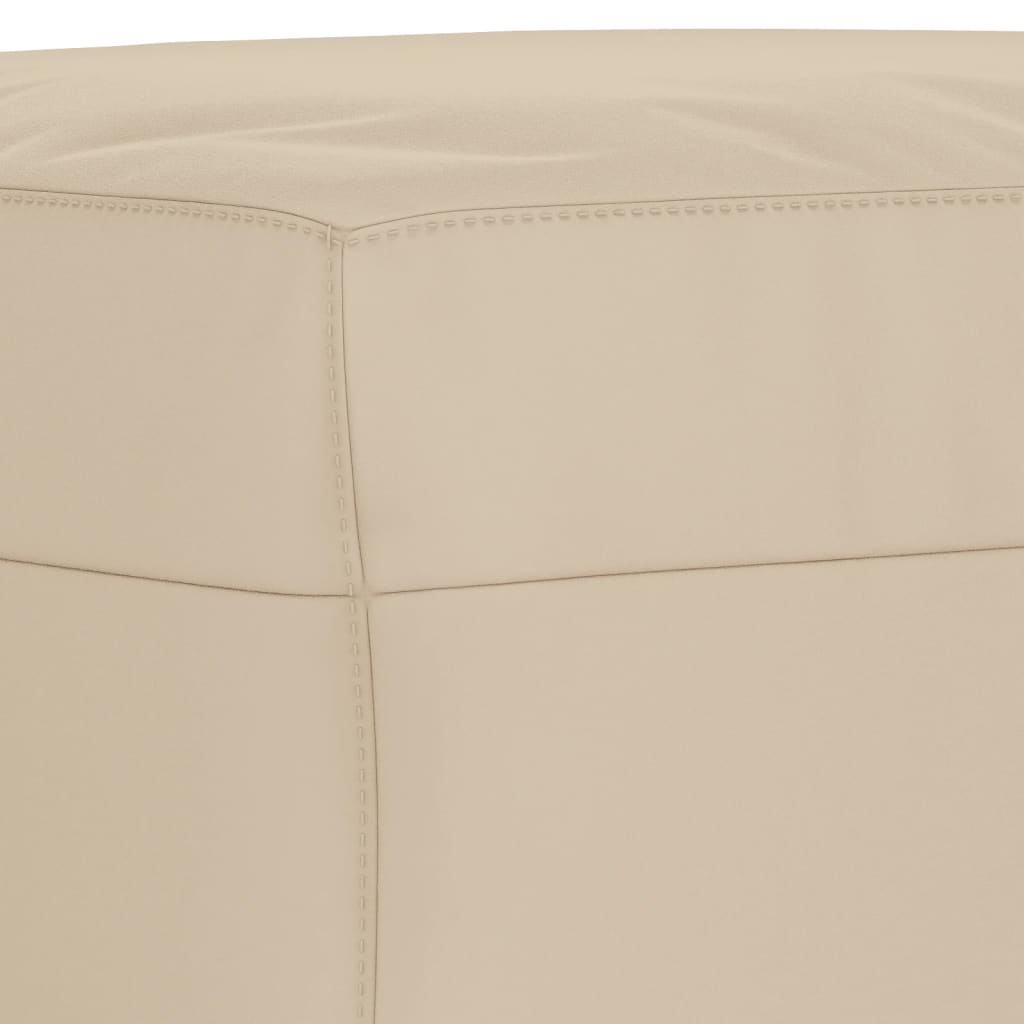 Ensemble de canapés 3 pcs avec coussins crème tissu microfibre