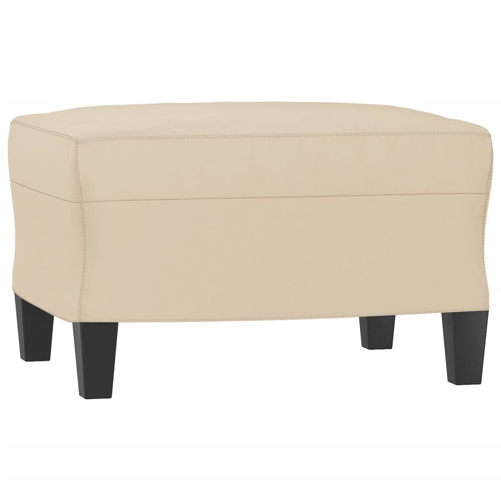 Ensemble de canapés 3 pcs avec coussins Crème Tissu microfibre