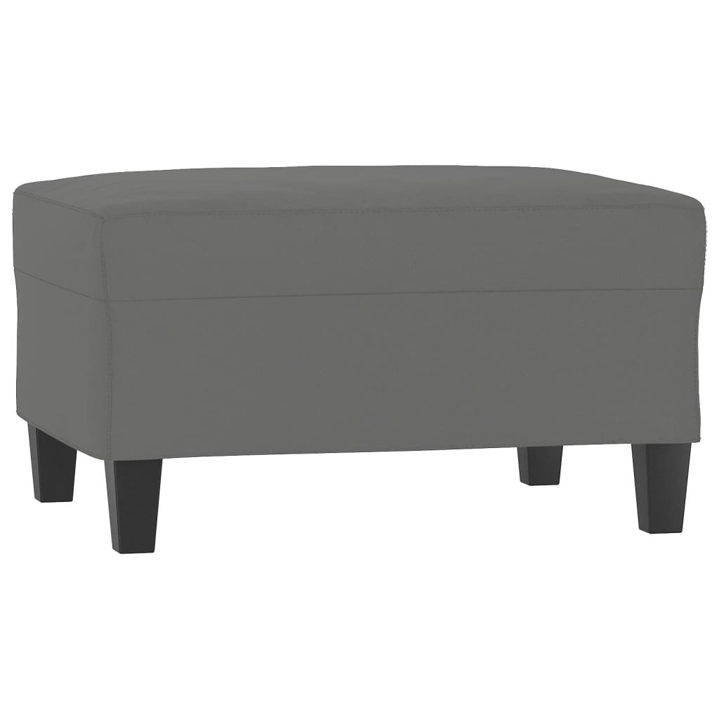 Ensemble de canapés 3 pcs coussins Gris foncé Tissu microfibre - XIOS