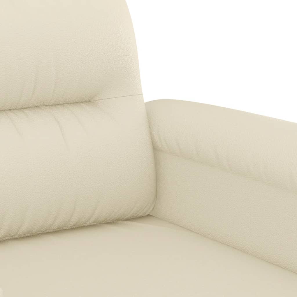 Ensemble de canapés 2 pcs avec coussins Crème Similicuir - XIOS