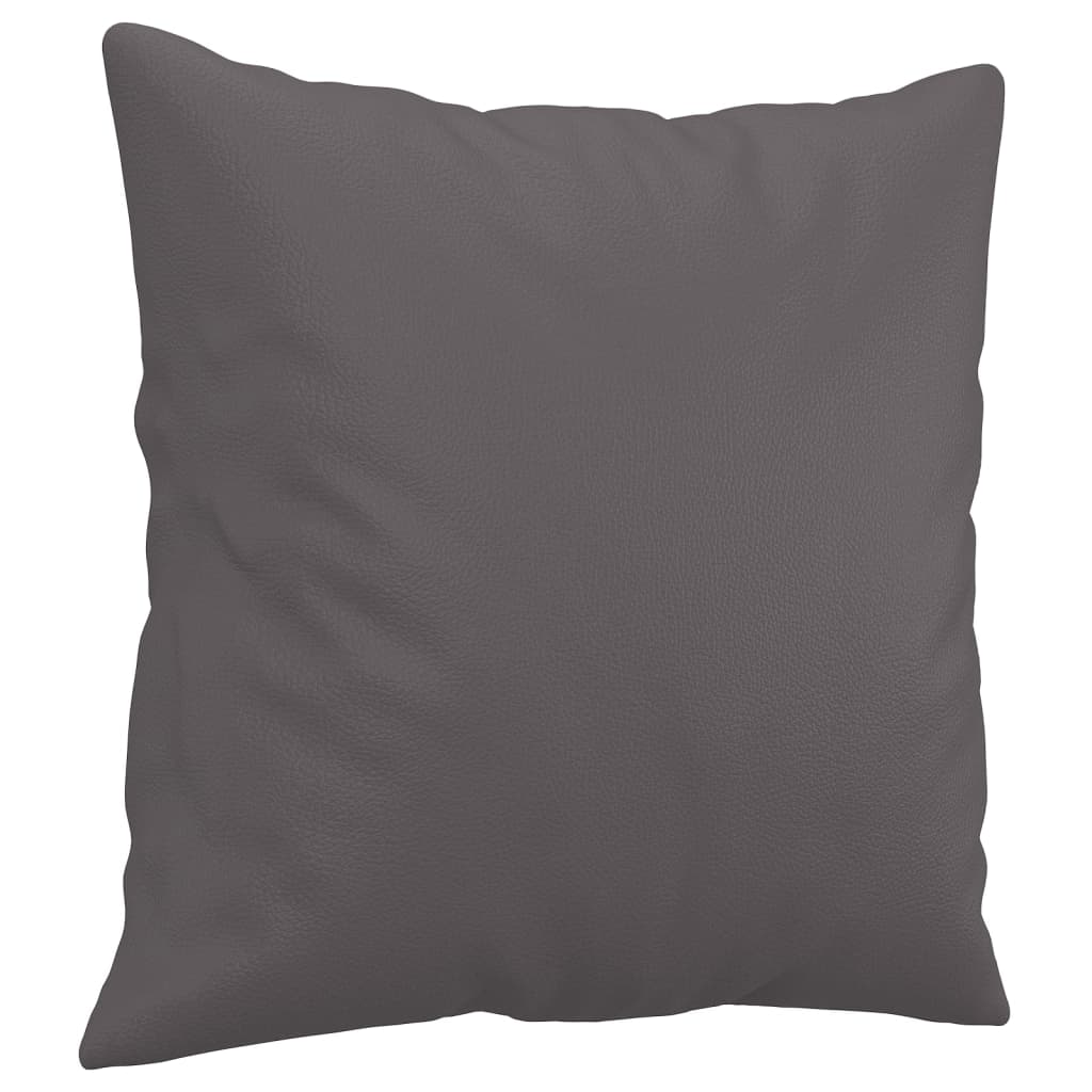 Ensemble de canapés 2 pcs avec coussins gris similicuir Canapés vidaXL