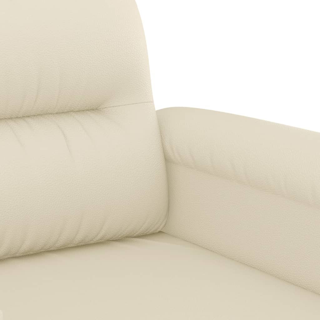 Ensemble de canapés 3 pcs avec coussins crème similicuir - XIOS