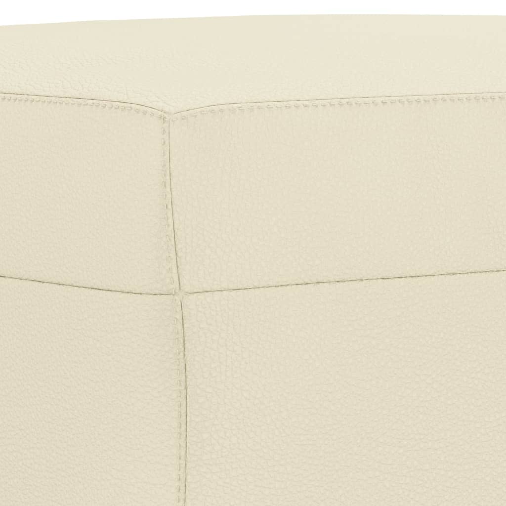 Ensemble de canapés 3 pcs avec coussins crème similicuir - XIOS