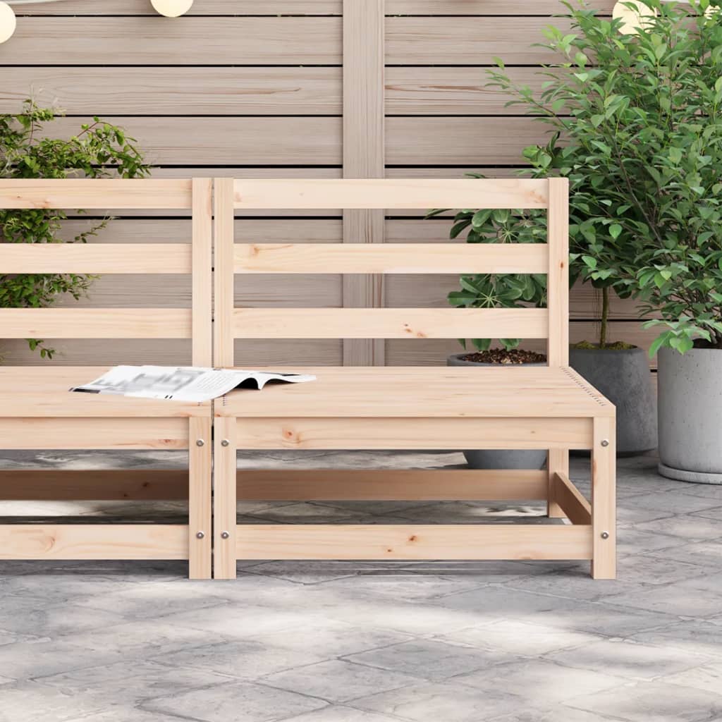 Canapé de jardin sans accoudoirs 70x70x67 cm bois de pin massif Éléments pour canapés modulables de jardin vidaXL