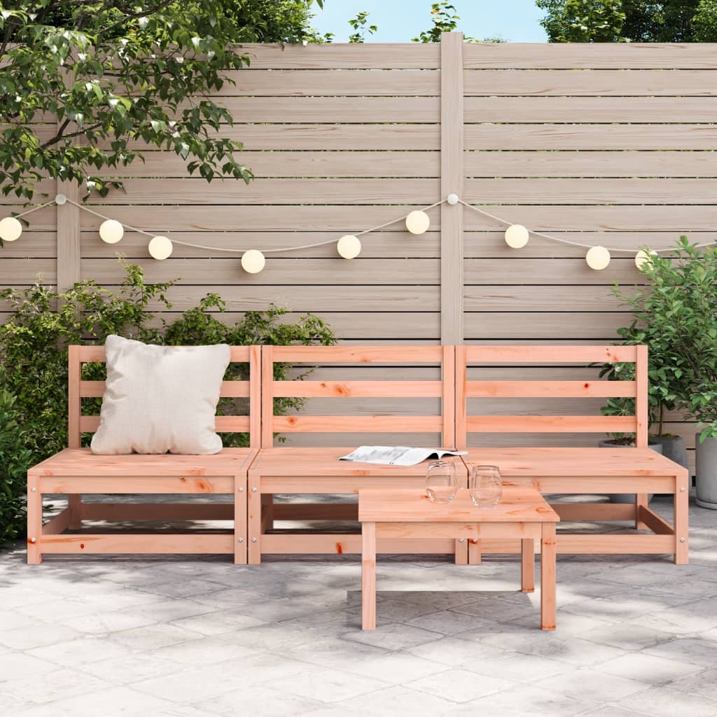 Canapés de jardin sans accoudoirs 3 pcs bois massif douglas Éléments pour canapés modulables de jardin vidaXL