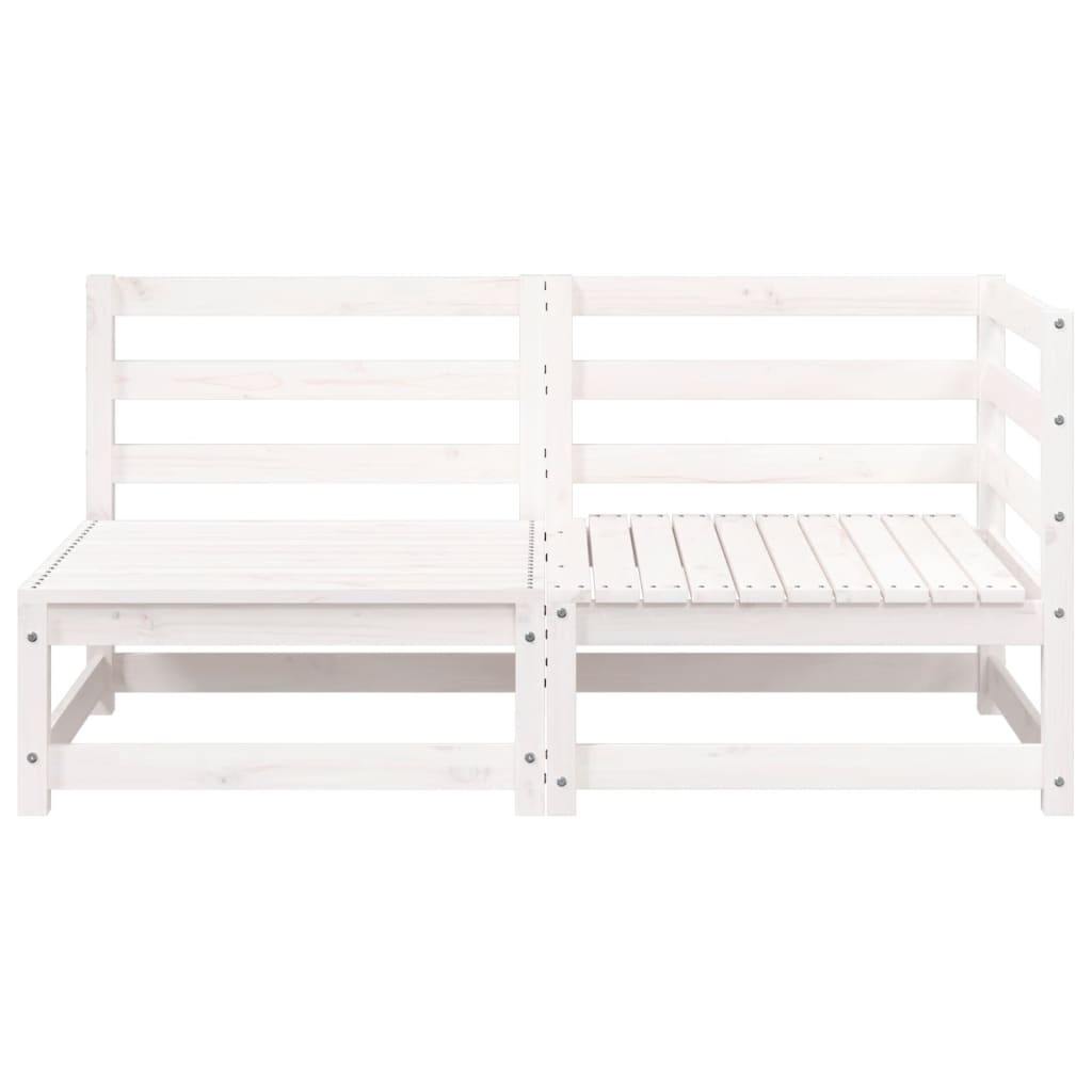 Canapé de jardin 2 places blanc bois de pin massif Éléments pour canapés modulables de jardin vidaXL