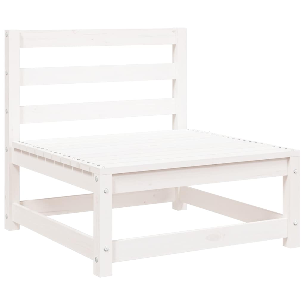 Canapé de jardin 2 places blanc bois de pin massif Éléments pour canapés modulables de jardin vidaXL