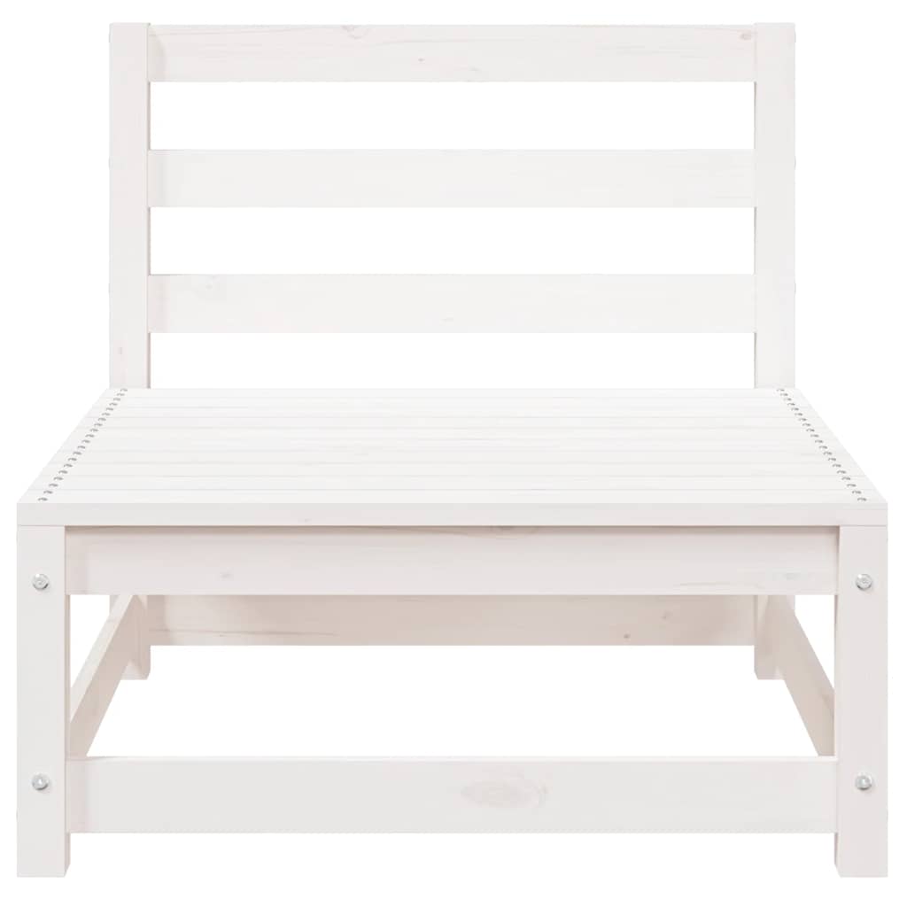 Canapé de jardin 2 places blanc bois de pin massif Éléments pour canapés modulables de jardin vidaXL