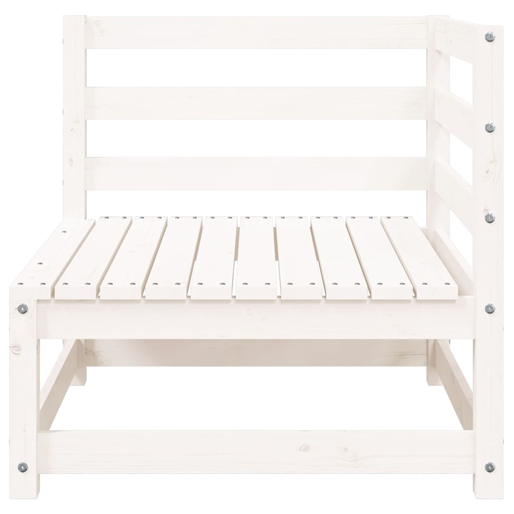 Canapé de jardin 2 places blanc bois de pin massif Éléments pour canapés modulables de jardin vidaXL