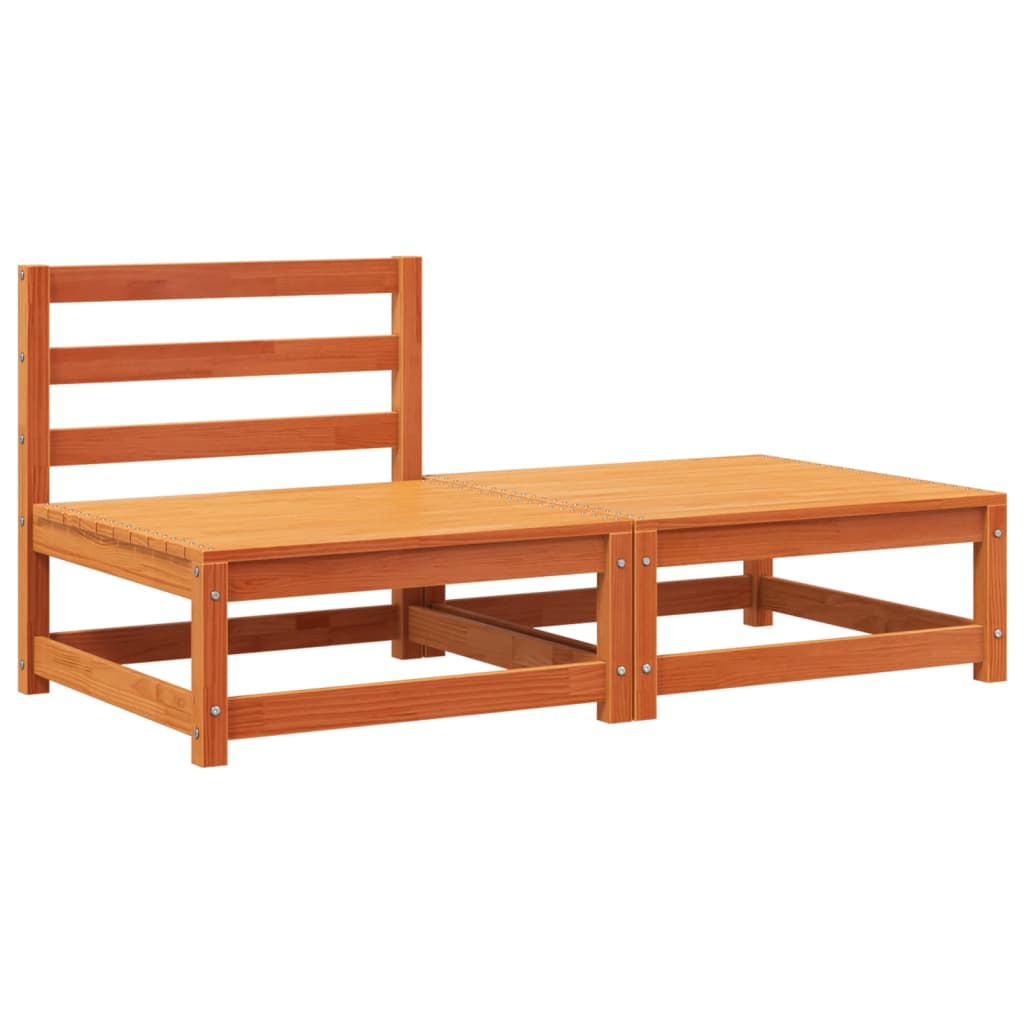Canapé de jardin sans accoudoirs repose-pieds bois pin massif Éléments pour canapés modulables de jardin vidaXL