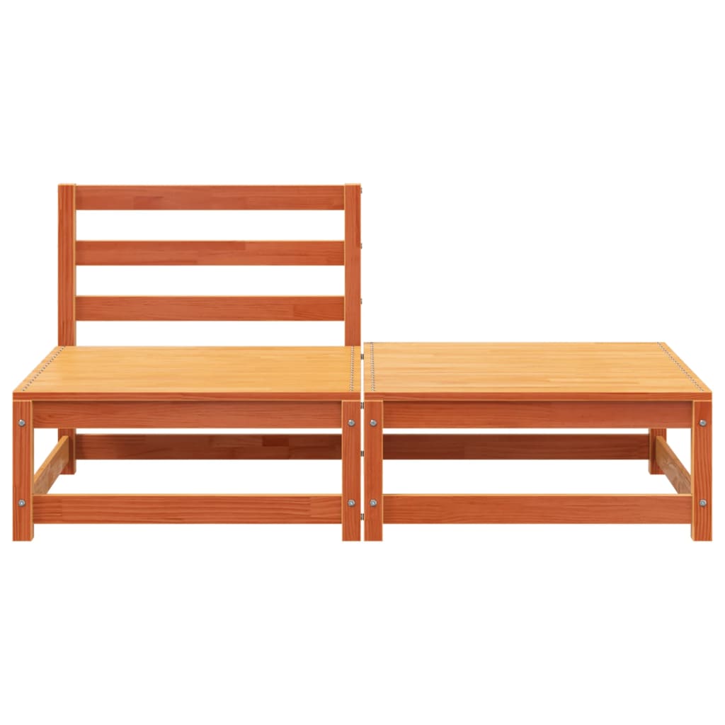Canapé de jardin sans accoudoirs repose-pieds bois pin massif Éléments pour canapés modulables de jardin vidaXL