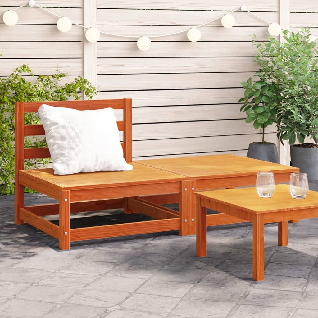 Canapé de jardin sans accoudoirs repose-pieds bois pin massif Éléments pour canapés modulables de jardin vidaXL