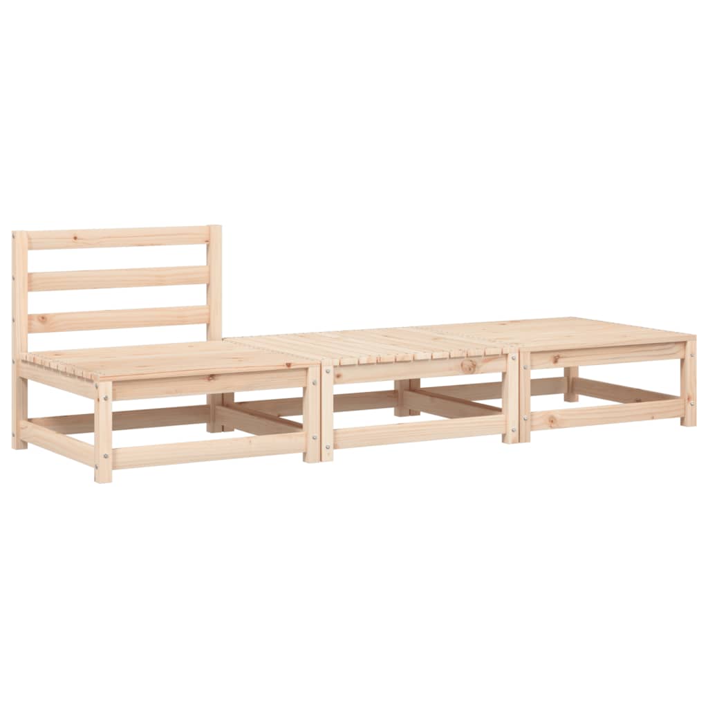 Canapé de jardin sans accoudoirs avec coussins et repose-pieds Éléments pour canapés modulables de jardin vidaXL