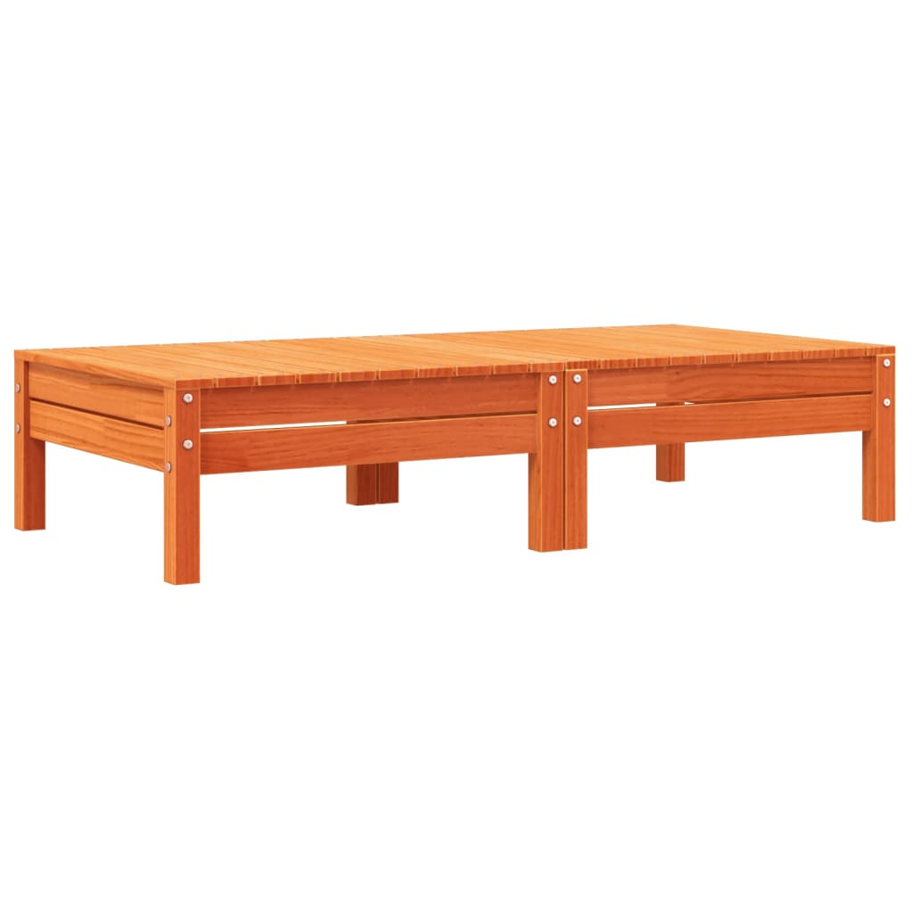 Repose-pieds de jardin avec coussins 2 pcs bois massif pin Éléments pour canapés modulables de jardin vidaXL