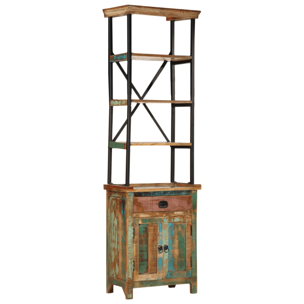 Buffet 55x30x180 cm bois de récupération massif