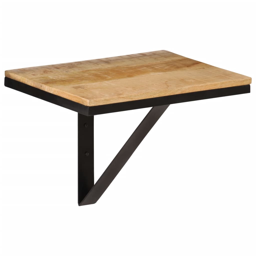 Étagère murale 40x30x32 cm bois massif de manguier et fer - XIOS