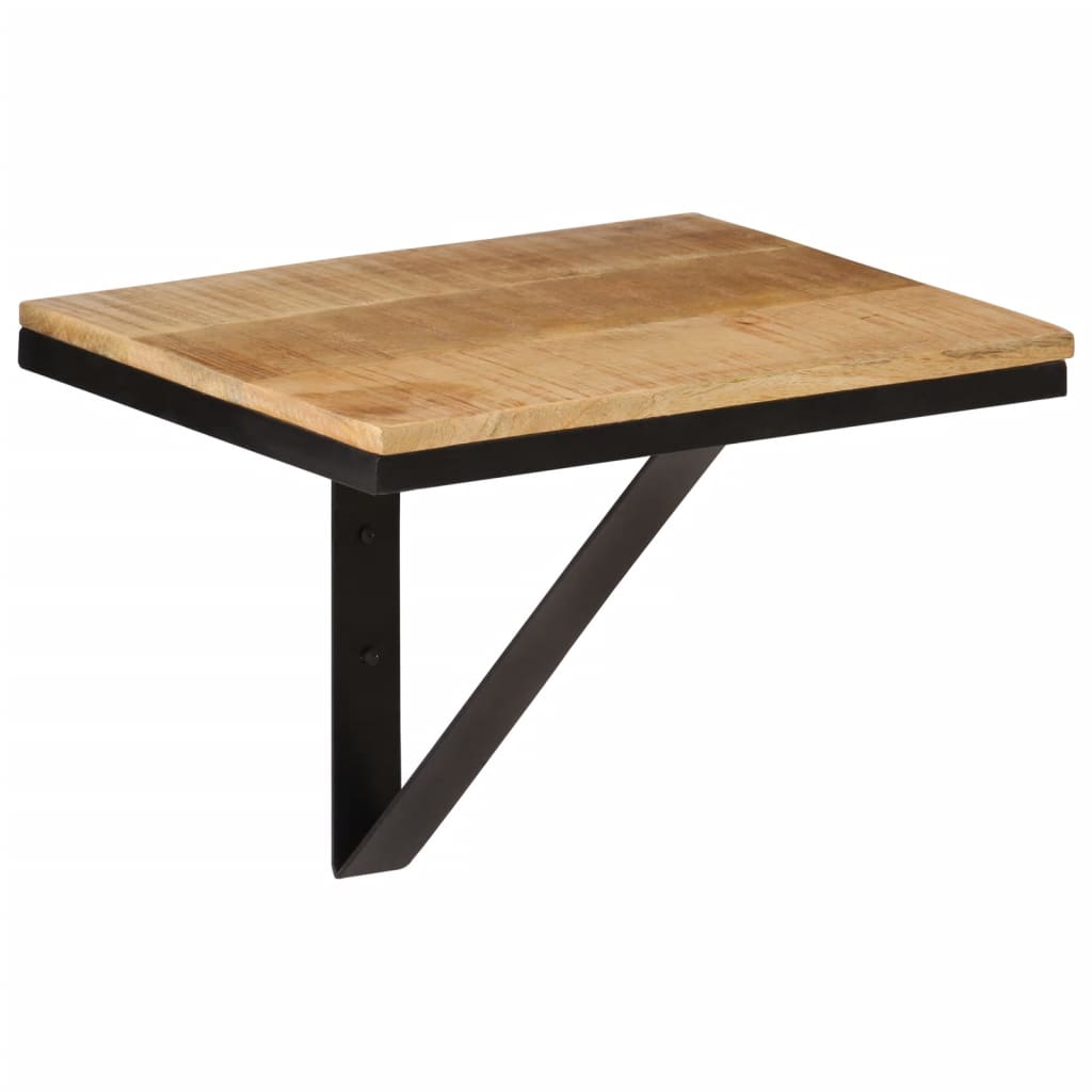 Étagère murale 40x30x32 cm bois massif de manguier et fer - XIOS