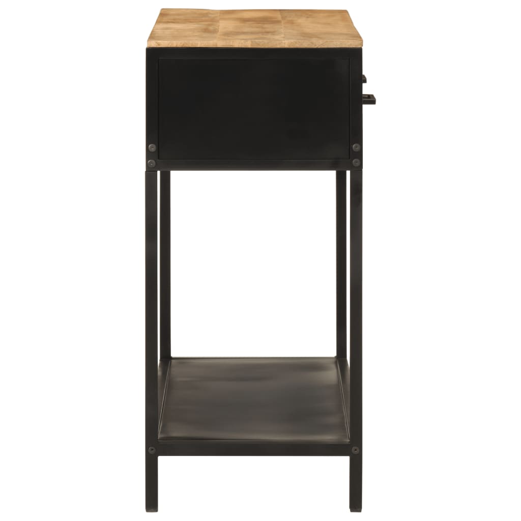 Table console 100x35x76 cm bois massif de manguier et fer - XIOS