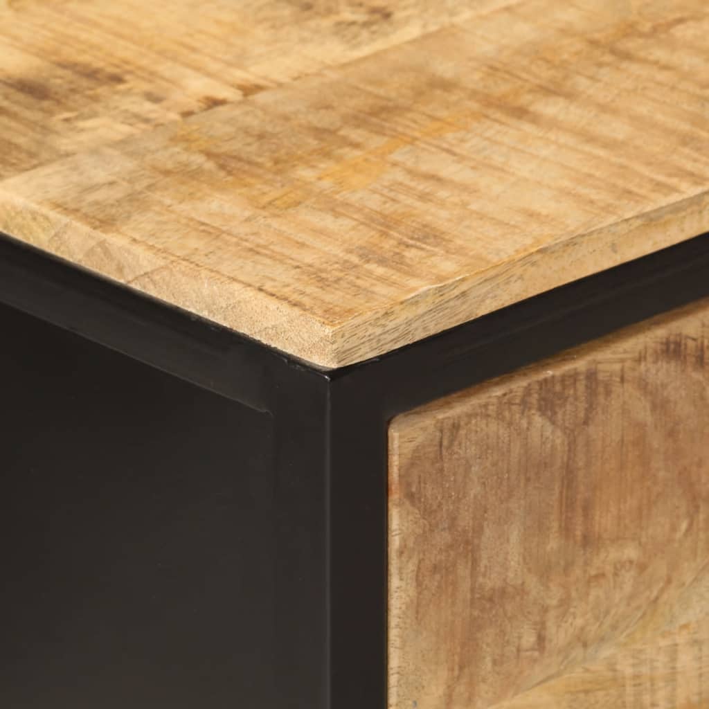 Table console 100x35x76 cm bois massif de manguier et fer - XIOS