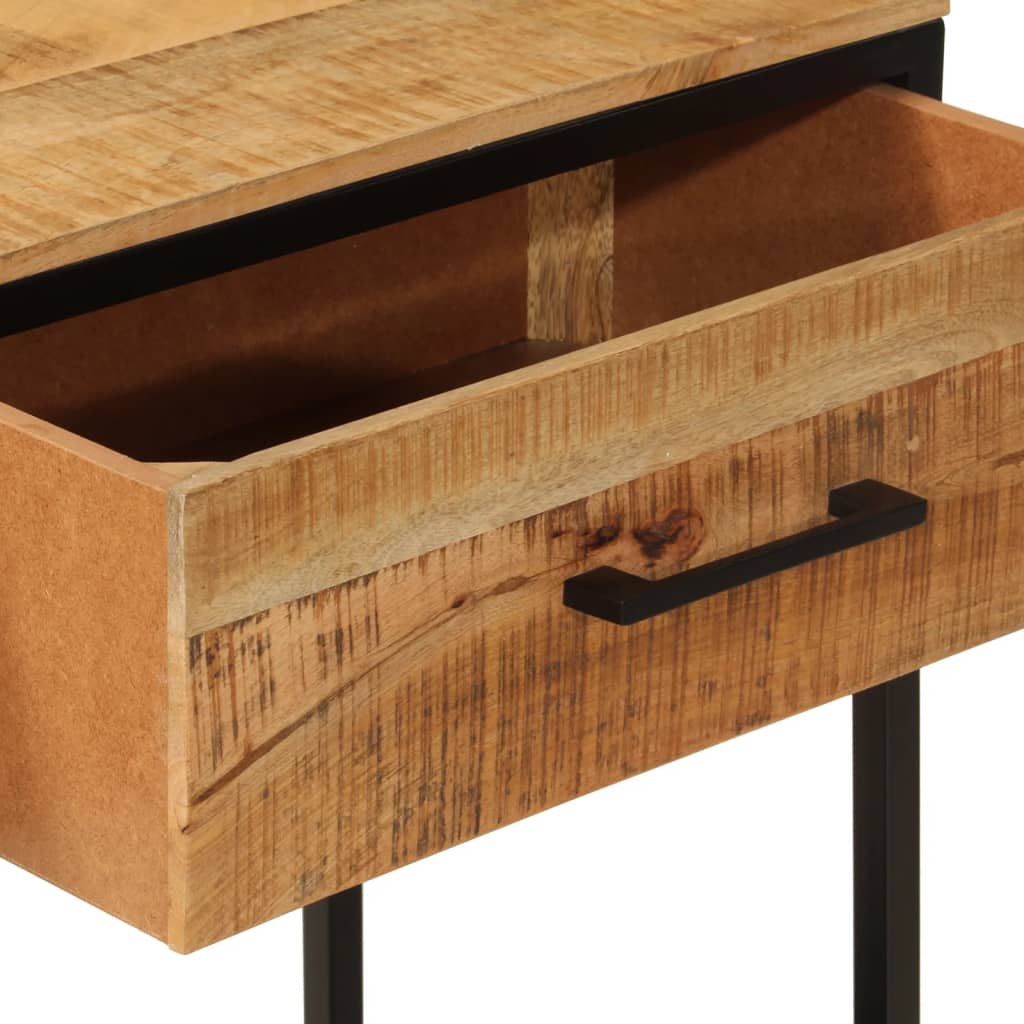 Table console 100x35x76 cm bois massif de manguier et fer - XIOS