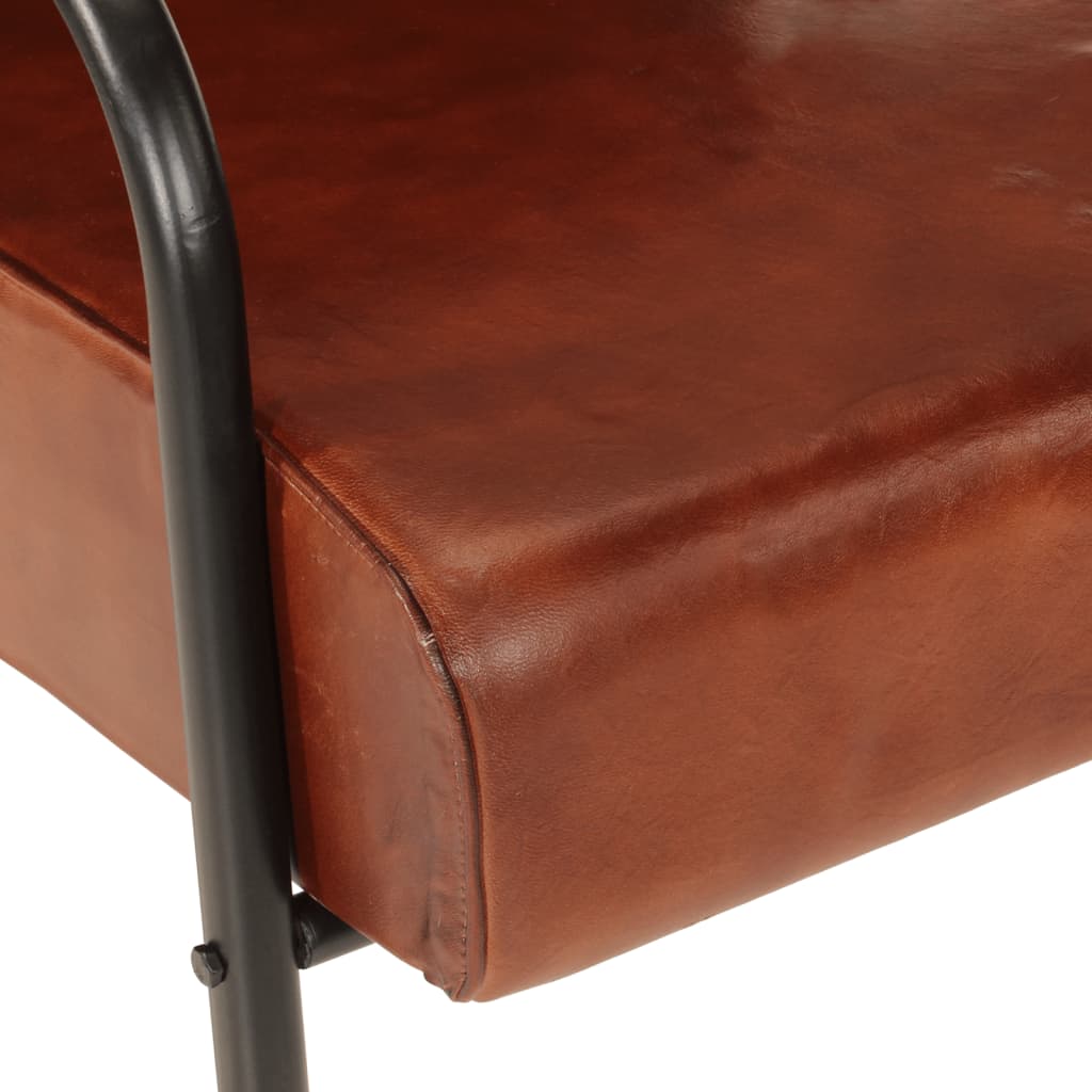 Fauteuil marron cuir véritable - XIOS