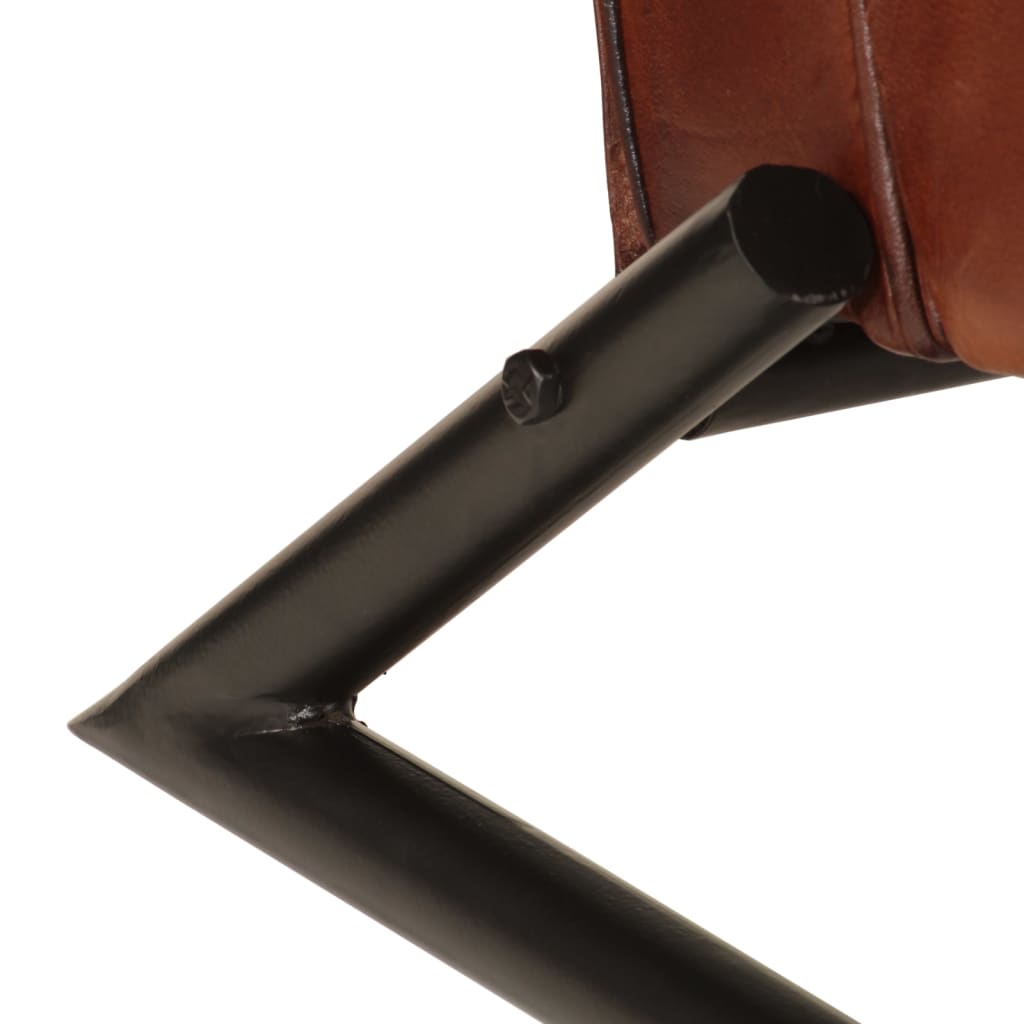 Fauteuil marron cuir véritable - XIOS