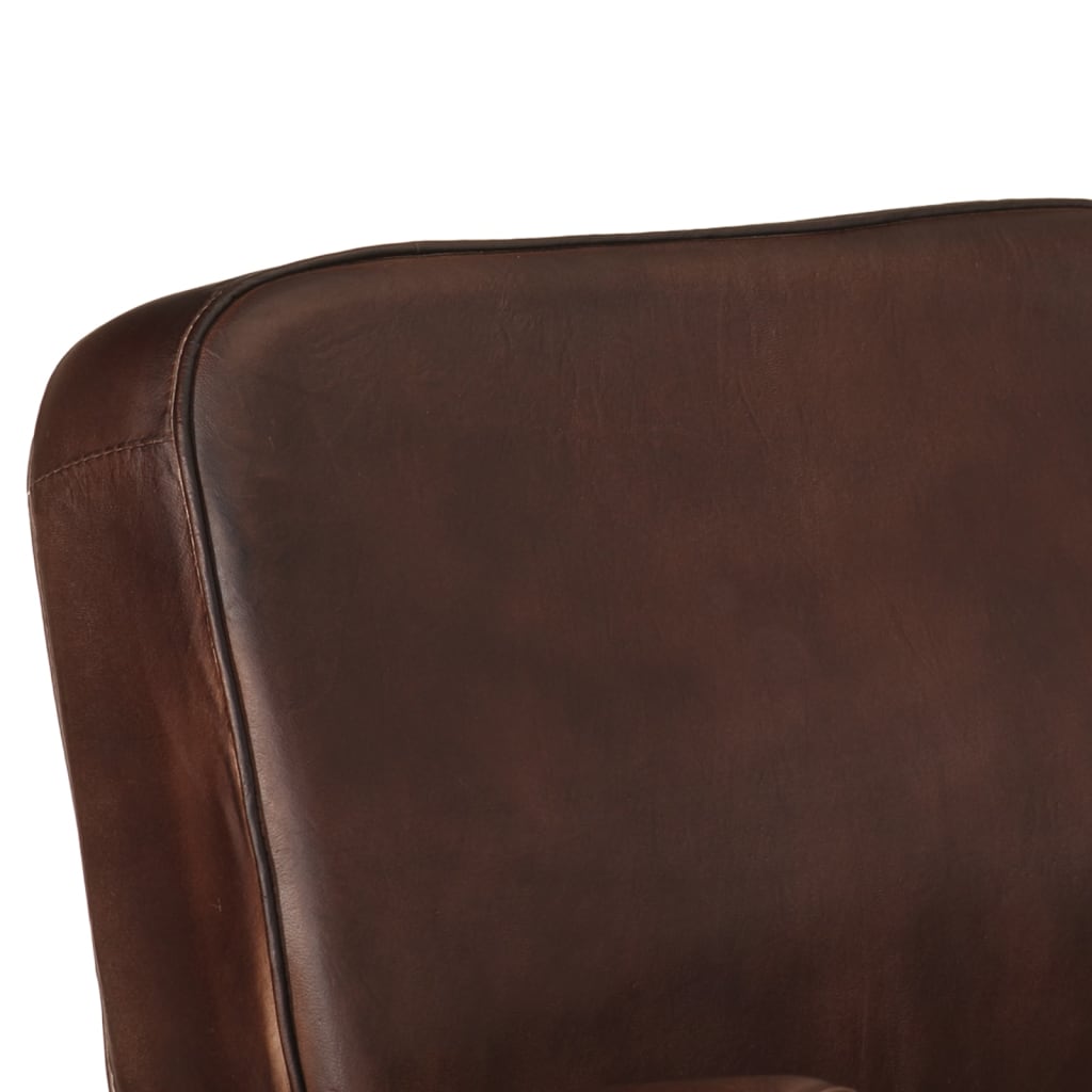 Fauteuil marron cuir véritable - XIOS