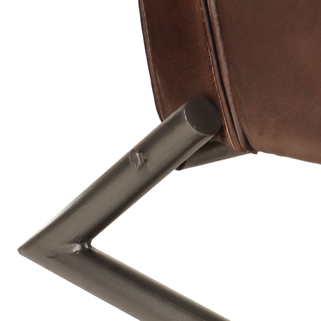 Fauteuil marron cuir véritable - XIOS