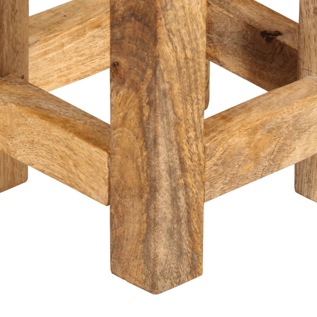 Tables d'appoint gigognes 3 pcs bois de manguier massif brut - XIOS
