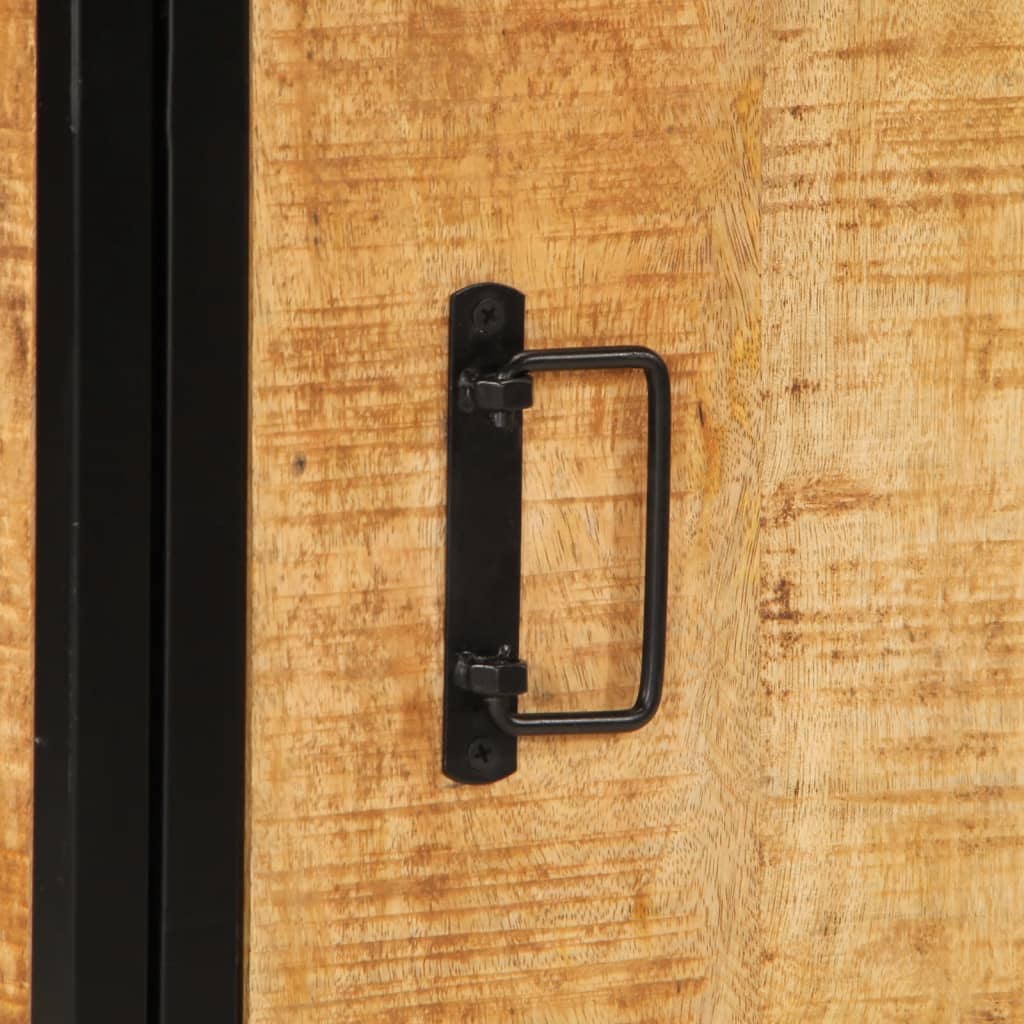 Table de chevet 40x30x52,5 cm bois de manguier massif brut - XIOS