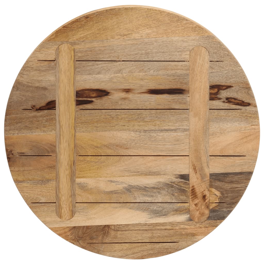 Dessus de table Ø 40x3,8 cm rond bois massif de manguier brut - XIOS