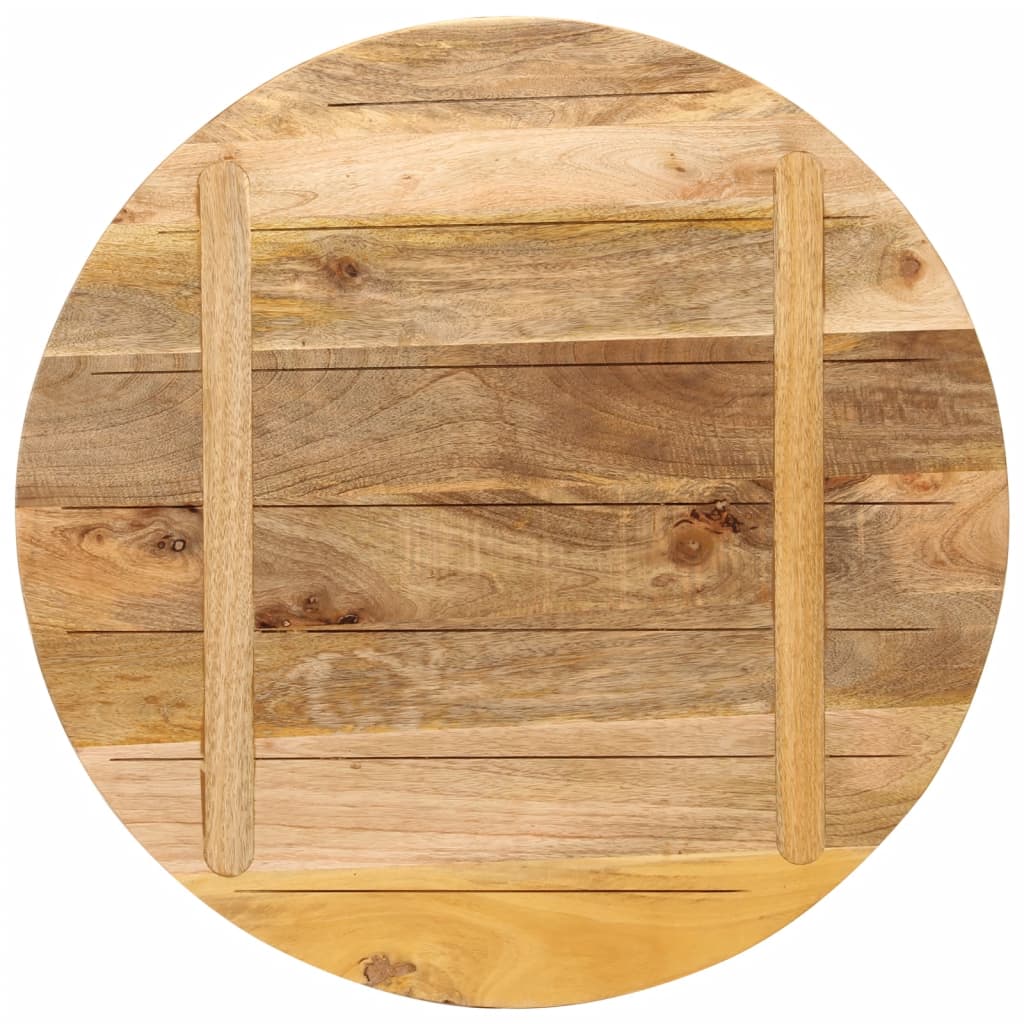 Dessus de table Ø 70x1,5 cm rond bois massif de manguier brut - XIOS