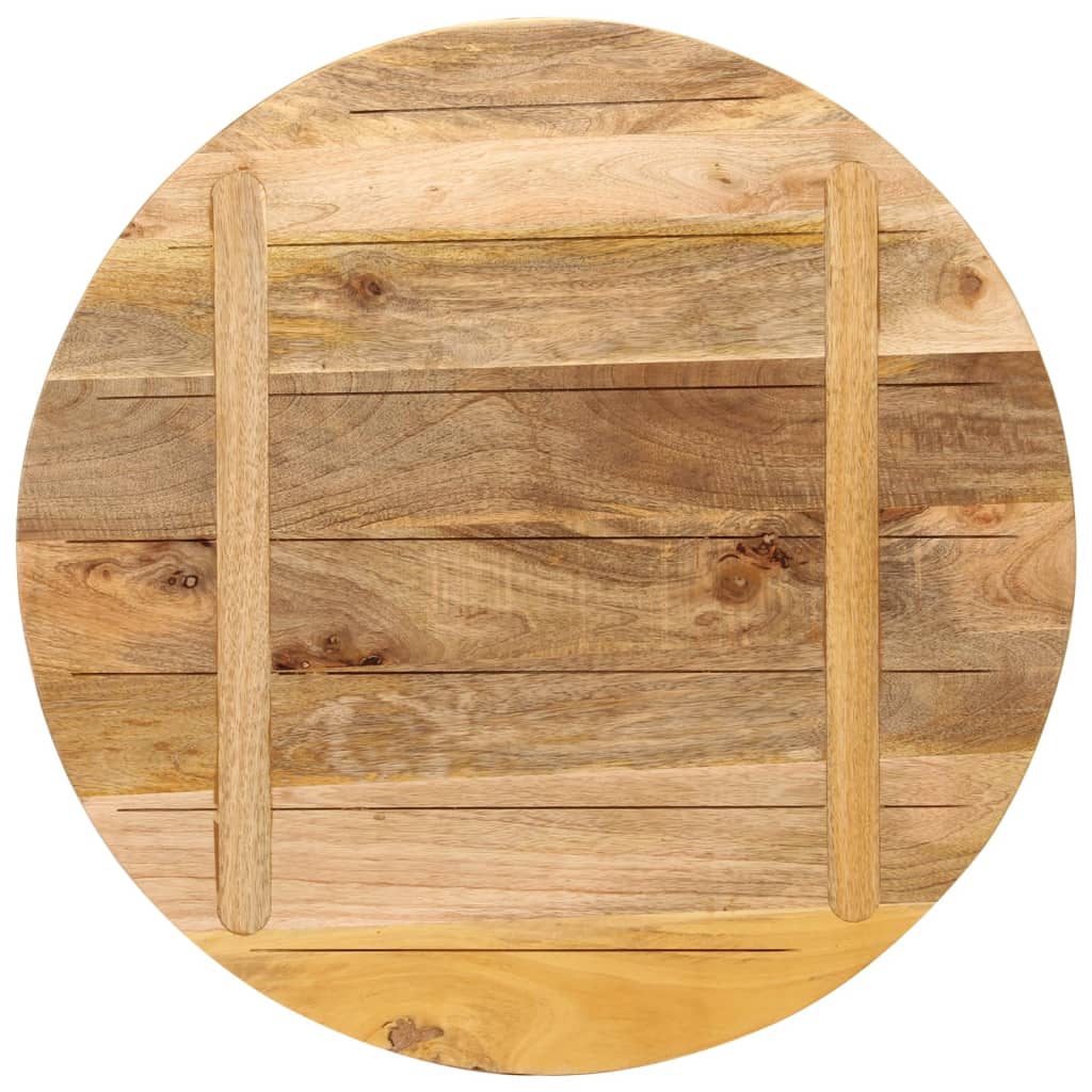 Dessus de table Ø 70x3,8 cm rond bois massif de manguier brut - XIOS