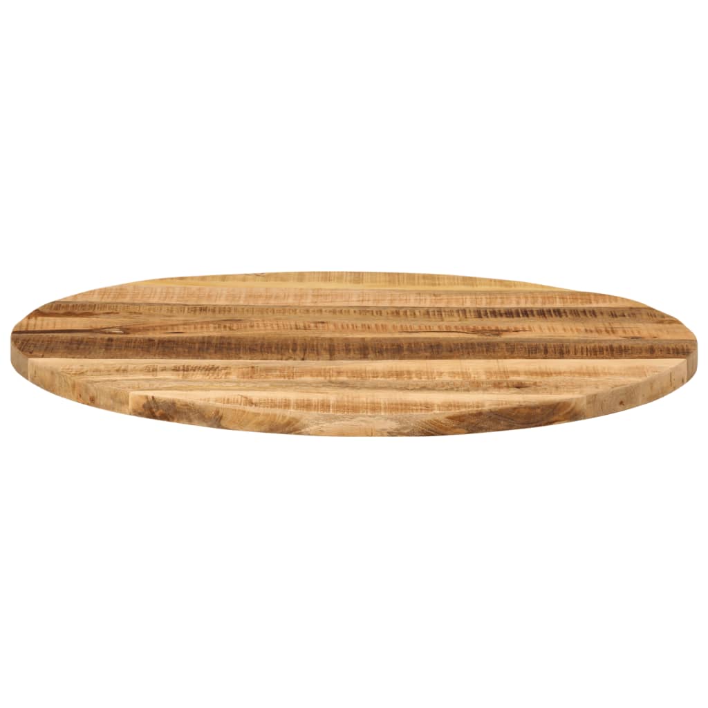 Dessus de table Ø 80x1,5 cm rond bois massif de manguier brut - XIOS