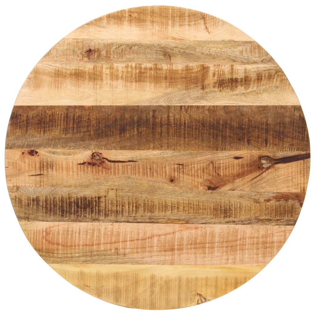 Dessus de table Ø 90x3,8 cm rond bois massif de manguier brut - XIOS
