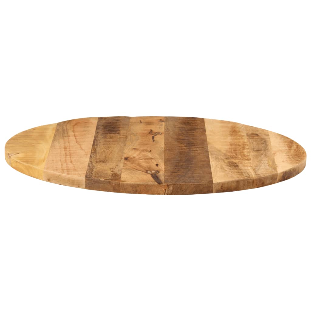 Dessus de table Ø 90x3,8 cm rond bois massif de manguier brut - XIOS