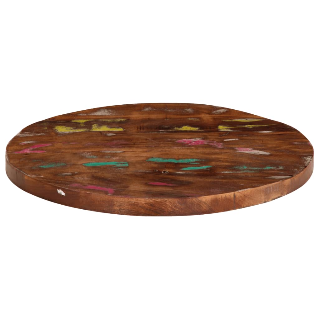 Dessus de table Ø 60x2,5 cm rond bois massif de récupération - XIOS