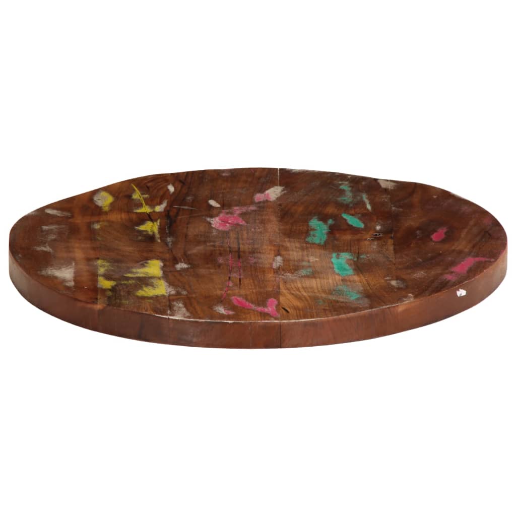Dessus de table Ø 60x2,5 cm rond bois massif de récupération - XIOS